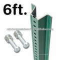 Galvanized U-Channel Post with Tapered Ends